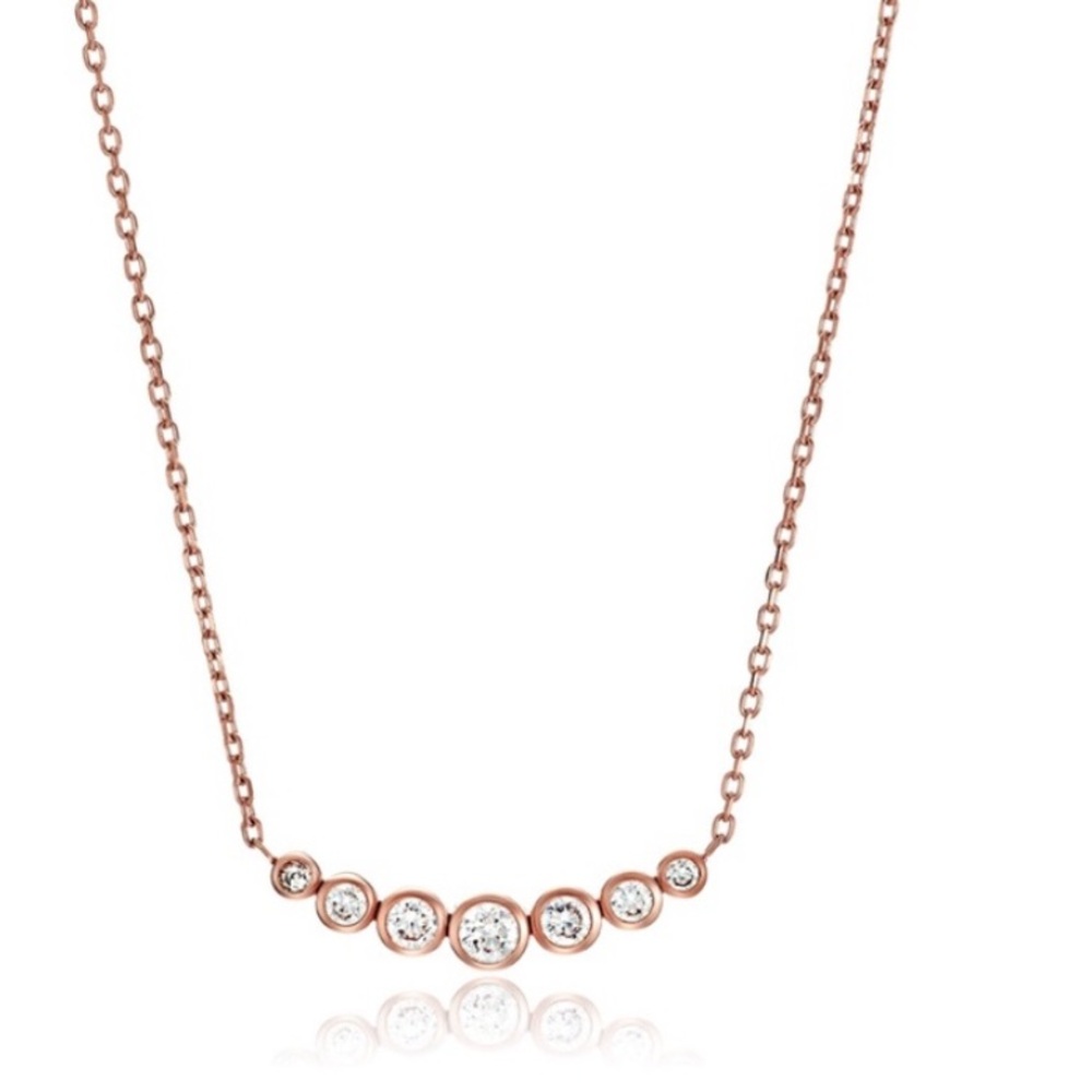 Michael kors necklace rose gold